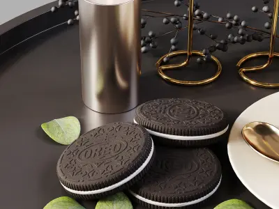 Decorative Set 222 Low-poly 3D model