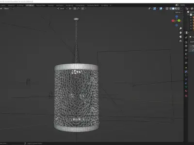 Chandelier Copper Mesh 3D model
