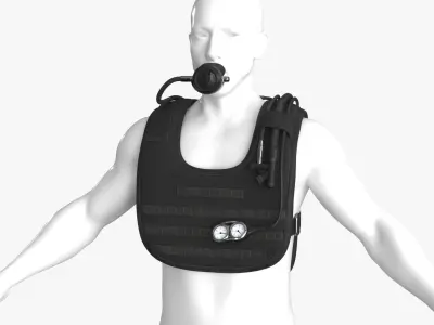 Diving Equipment Low-poly 3D model