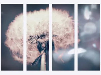 Printed Canvas - Dandelion Flower Low-poly 3D model