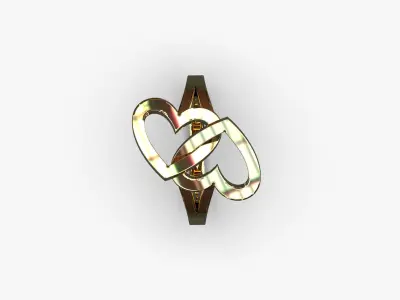 Hearts ring 3D print model