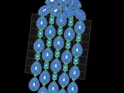 pear and princess high jewelry ring  3D print model