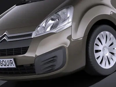 Citroen Berlingo 2015 VRAY 3D model