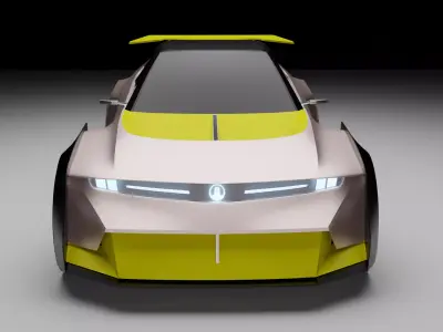 futuristic concept Sport Car 3D Model 3D model