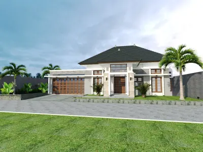 minimalist house exterior Design  3D print model