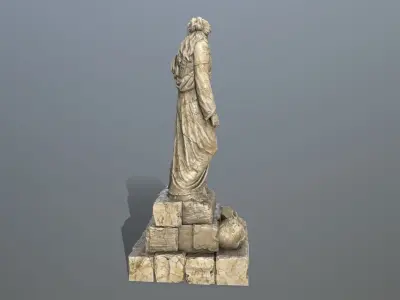 statue 5 aphrodite Low-poly 3D model