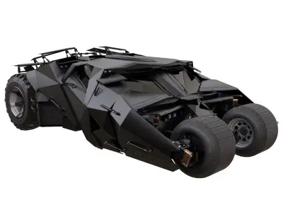 Batmobile Car Of Batman Low-poly 3D model