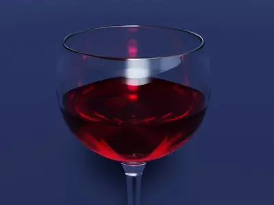 Drink Glass - Red Wine 3D model