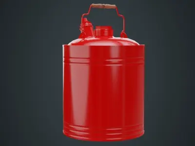 Fuel Can 4A Low-poly 3D model