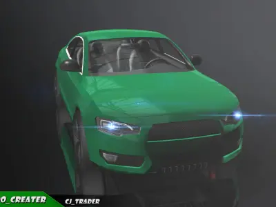 Low-Poly Racing Car Audi A5 3D Model Low-poly 3D model