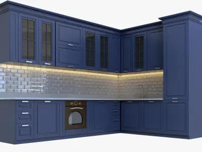 classical kitchen set 3D model