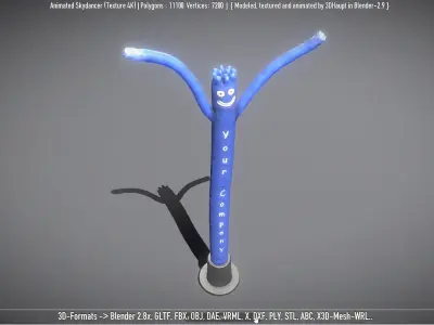 Skydancer with Animation Low-poly 3D model