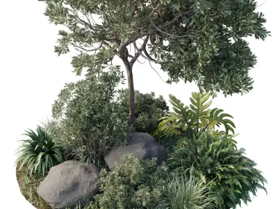 Collection outdoor indoor 118 pot palm tree the garden 3D model