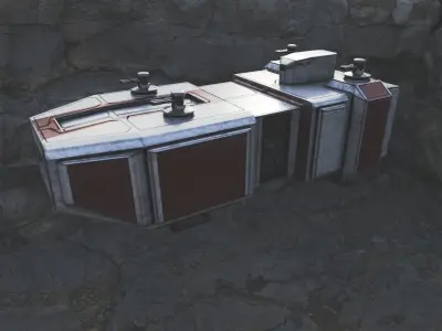 Scifi City Ship Free low-poly 3D model