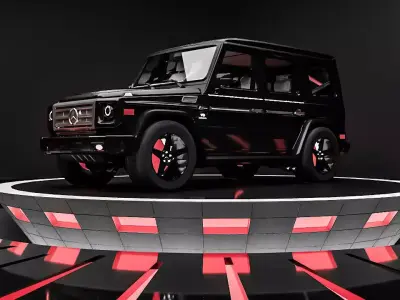 MERCEDES G-CLASS BLACK Low-poly 3D model