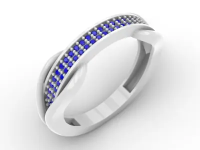 Jewelry Diamond Ring Model RG101 Free 3D print model
