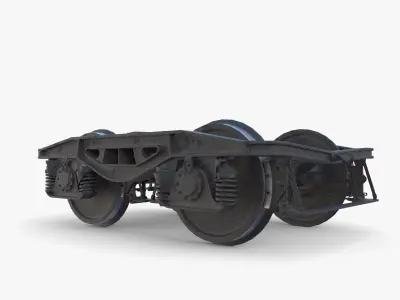 Train car bogie v2 3D model