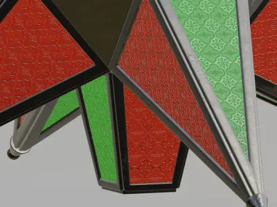 Moravian star lamp 3D model