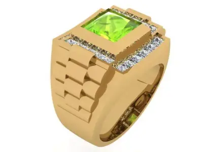 A Showcase of Luxury Men Rings Inspired by Watches 3D print model