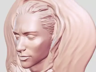 man face head decoration 3D print model