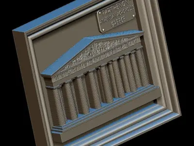 Parthenon Panno STL File for CNC Relief engraving 3D model