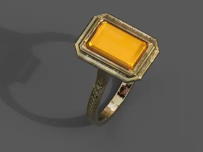High-Quality 3D Ring Model Low-poly 3D model