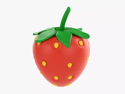 Strawberry stylized 3D model