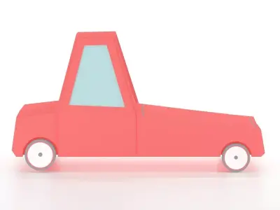 CAR  CARTOON Low-poly 3D model