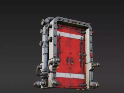 futuristic sci-fi door 3D print model purchase