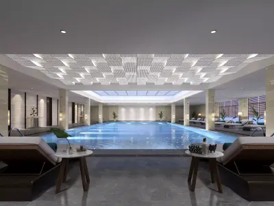 interior swimming pool03 Low-poly 3D model