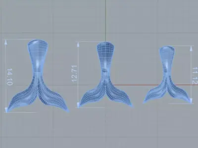 Whale Tail Pendant 3D print model