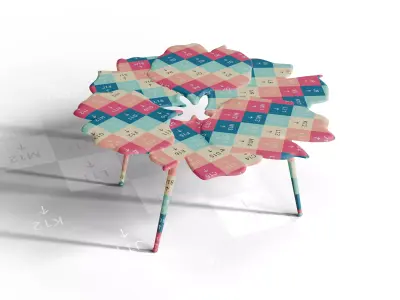 Luxury Leaf Accent Table 3D Model  3D model