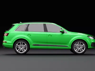 Audi Q7 Tfsi e Light Green 3D model