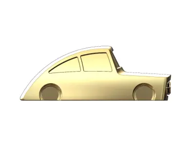 Ribbed Mercedes 300SL gullwing grille car sculpture decor 3D print model