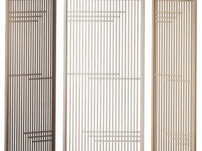 Room Dividers - Wooden Interior Partitions 3D model