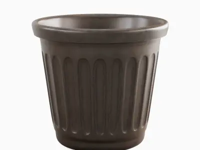 Plastic Flowerpot 01 3D model