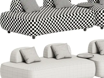 Art Nova - Curve Sofa 3D model