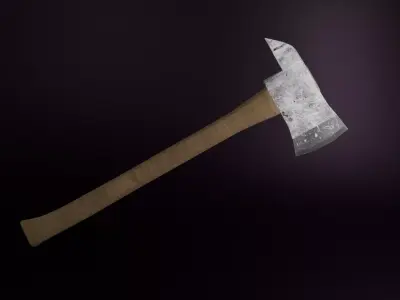 Low Poly Axe Game Ready Blender Unity Unreal Low-poly 3D model