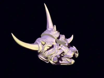 Samurai hannya mask 3D print model
