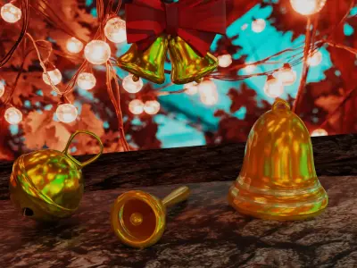 CHRISTMAS BELLS Low-poly 3D model