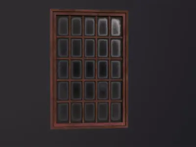 Window Old Factory 3D Model Low-poly 3D model