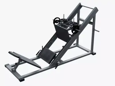 Leg Press Machine Low-poly 3D model