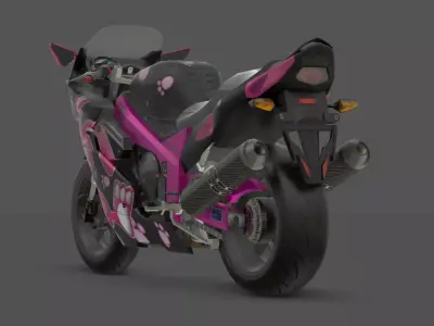 Firehawk V4  Futuristic Racing Bike 3D Model Free low-poly 3D model
