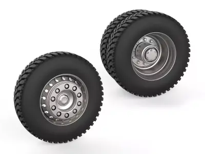Truck wheels 3D model