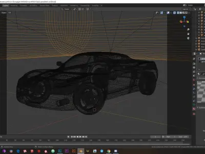 Opel speedster hight resolution low-poly model Low-poly 3D model