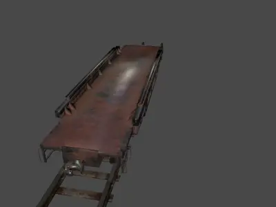 Train old rusty car Low-poly 3D model
