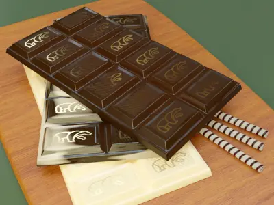Diverse Custom Chocolate Bars 3D model