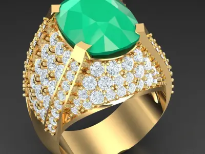 Luxury Men Rings Designs 6MR066 3D print model