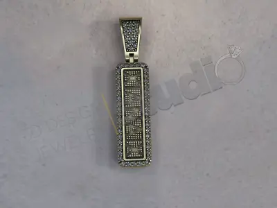 Luxury Xanax pendant with gems 3d model 3D print model