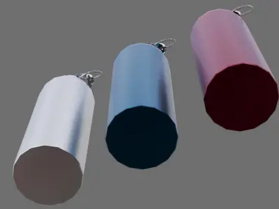 Water Bottle 1A Low-poly 3D model